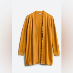 Evolution by Cyrus sweater cardigan mustard color size medium